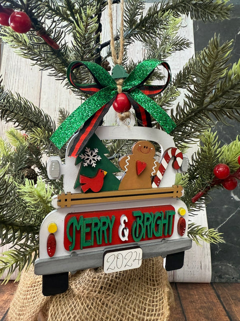 Farmhouse Truck Ornament Christmas Ornament   