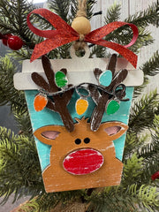 Christmas Latte Ornaments  Reindeer  