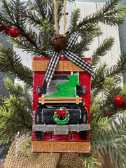 Farmhouse Christmas Pallet Ornaments Christmas Ornament