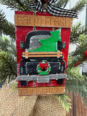 Farmhouse Christmas Pallet Ornaments    