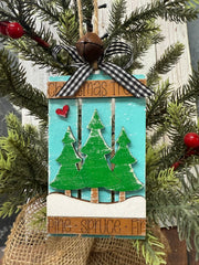 Farmhouse Christmas Pallet Ornaments    