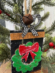 Farmhouse Christmas Pallet Ornaments Christmas Ornament