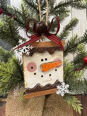 Marshmallow Snowmen Ornaments  Small  