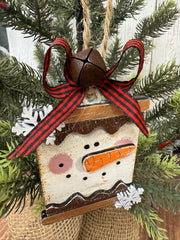 Marshmallow Snowmen Ornaments    