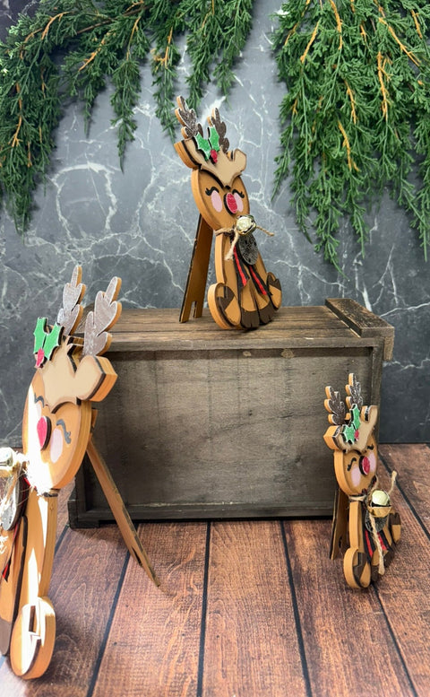 Sitting Reindeer Shelf Sitter    