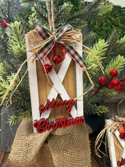 Merry Christmas Barn Door Ornament    