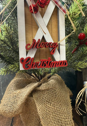 Merry Christmas Barn Door Ornament    