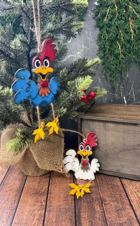 Sassy Chicken Ornament    