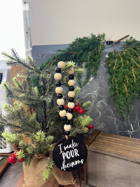 Wine Bottle Bead Garland    