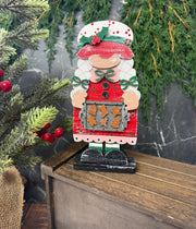 Mrs. Claus Baking Gnome Christmas Shelf Sitter   