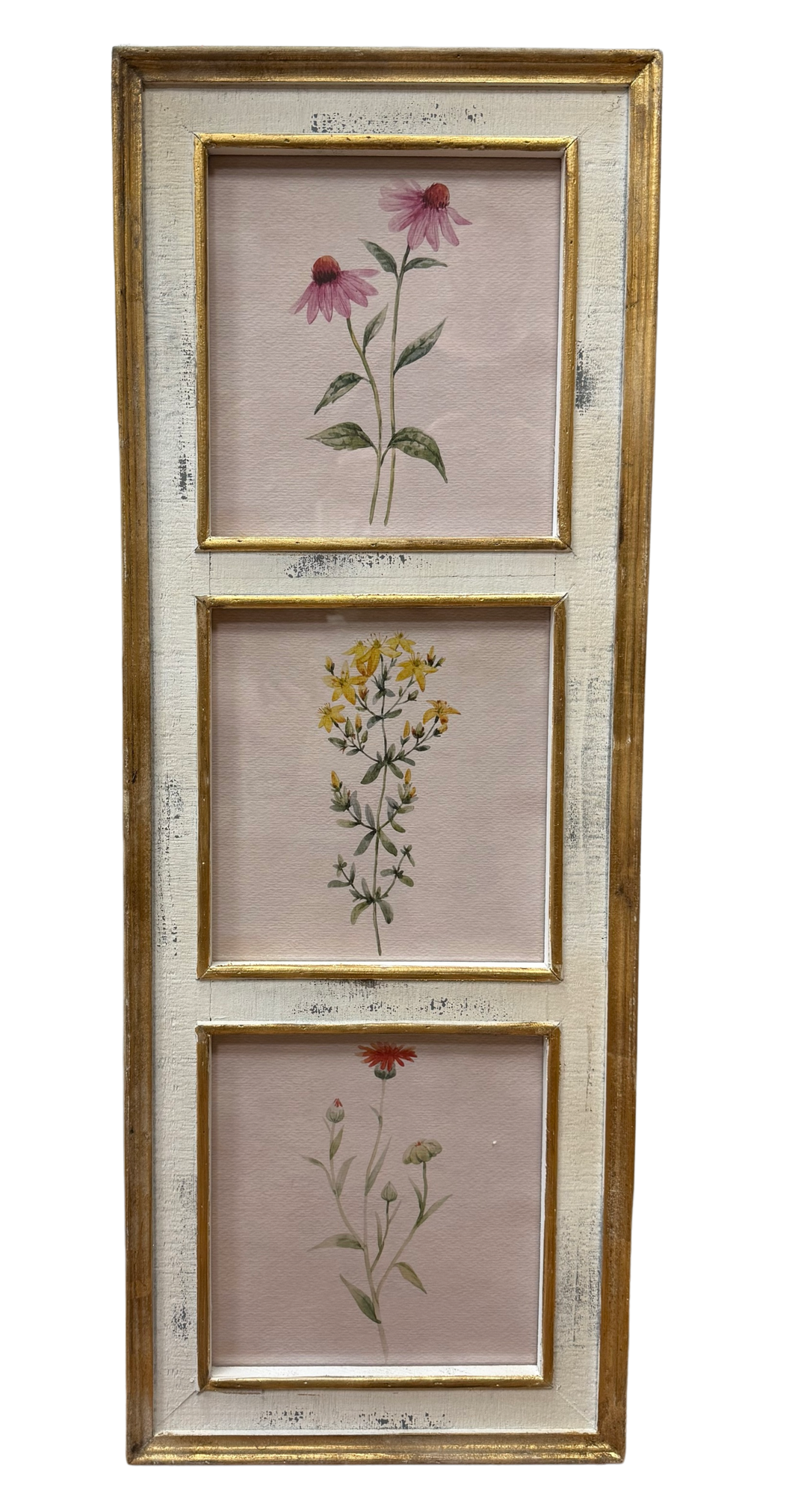 Botanical Floral Wall Art 38" Framed, Vibrant Nature Print for Home Decor, Perfect Gift for Garden Lovers Floral Wall Art Design 2