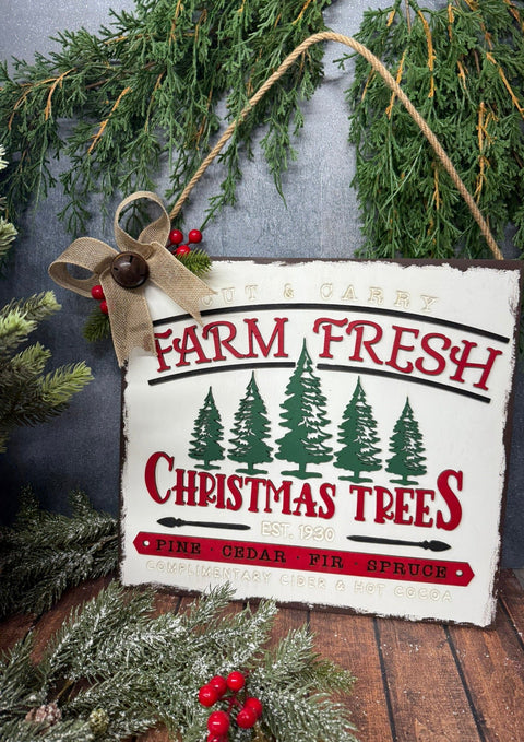 Farm Fresh Christmas Trees Christmas Wall Décor   