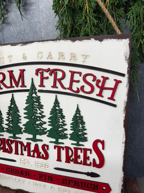 Farm Fresh Christmas Trees Christmas Wall Décor   