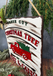 Fresh Cut Christmas Tree Truck Christmas Wall Décor   