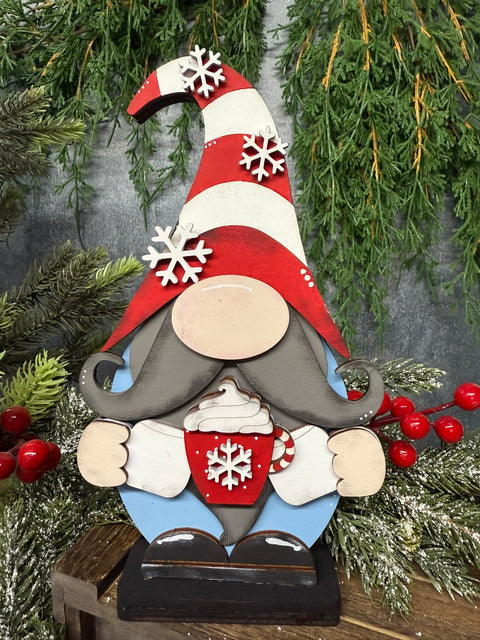 Hot Cocoa Gnome Christmas Shelf Sitter