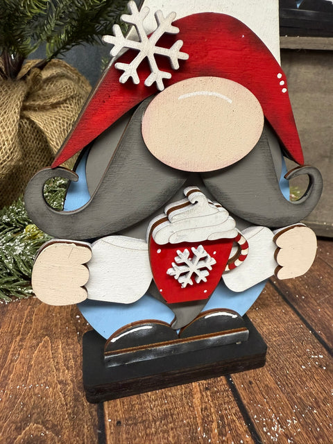 Hot Cocoa Gnome Christmas Shelf Sitter