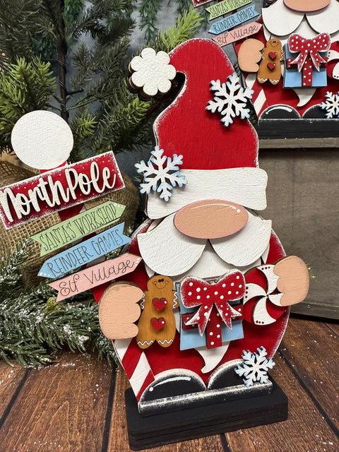 North Pole Santa Christmas Shelf Sitter