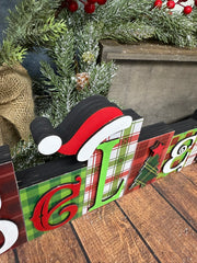 Believe Word Blocks Christmas Shelf Sitter