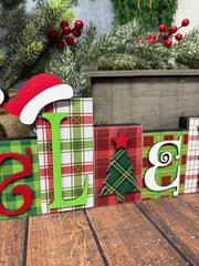 Believe Word Blocks Christmas Shelf Sitter