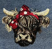 Farm Animals Embroidered Denim Jacket