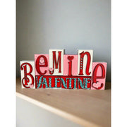 Mini Valentine Word Blocks Valentine Shelf Sitter Be Mine  