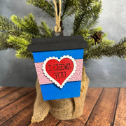 Valentine Latte Cup Ornament Gift Card Holder Valentine Gift Card Holder   
