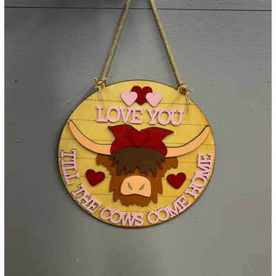 Highland Valentine Door Hanger Valentine Wall Decor   