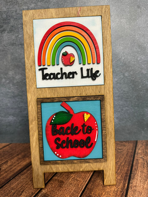 Teacher Leaning Sandwich Board Tiles Interchangeable Leaning Sandwich Boards   