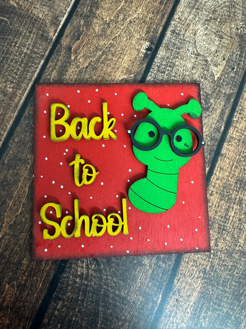 Teacher Leaning Sandwich Board Tiles Interchangeable Leaning Sandwich Boards Back to School Worm  