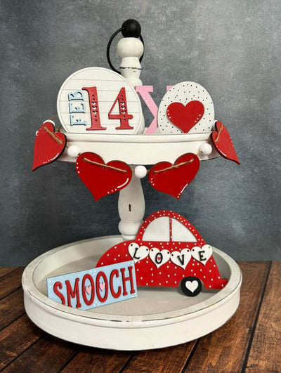 Love Bug Tiered Tray Valentine Shelf Sitter   