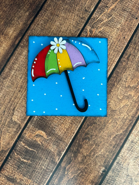 Mini Spring Leaning Sandwich Board Tiles Interchangeable Leaning Sandwich Boards Umbrella  