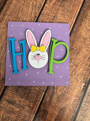 Mini Easter Leaning Sandwich Board Tiles Interchangeable Leaning Sandwich Boards Hop