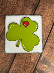 Mini St. Patrick's Day Leaning Sandwich Board Tiles St. Patrick's Day Interchangeable Clover  