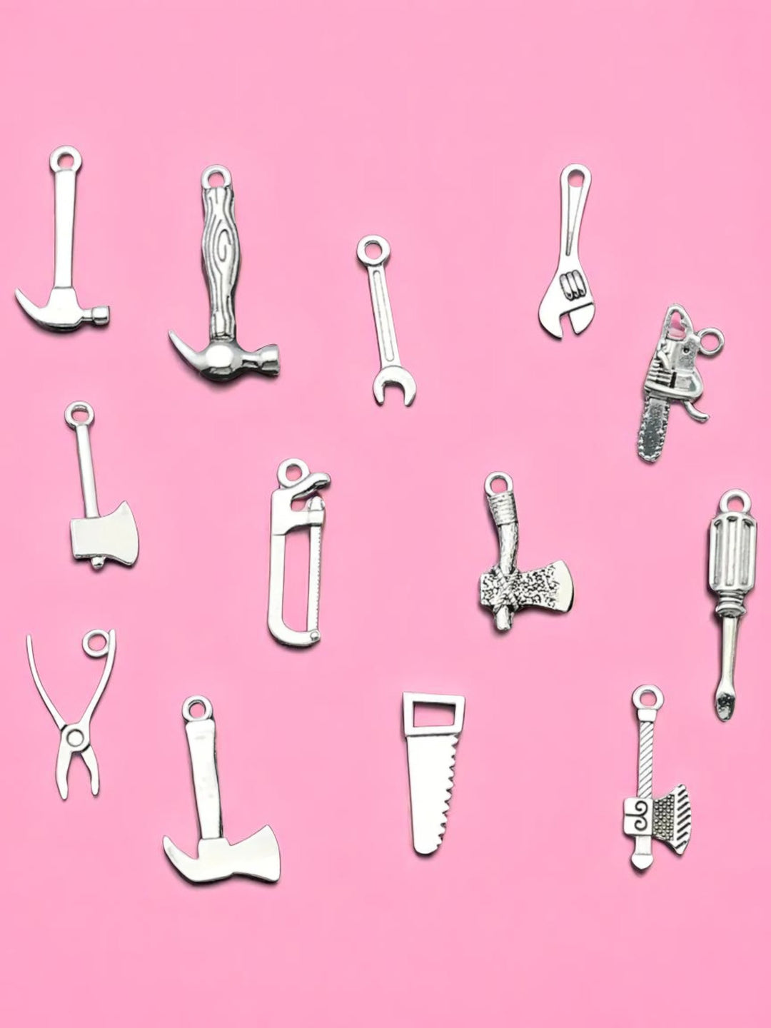 Mini Tool Pendant Charms, Ideal Crafting Jewelry for Tool Lovers Gift Tool Charms