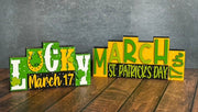 Mini St. Patrick's Day Word Blocks St. Patrick's Day Shelf Sitter   