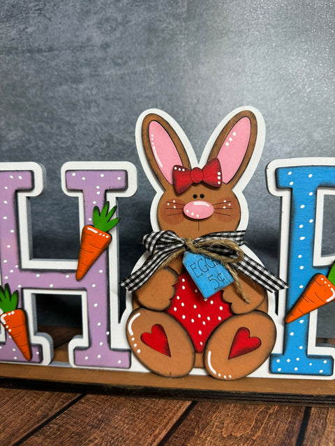Hop Standing Bunny Shelf Sitter Easter Shelf Sitter   