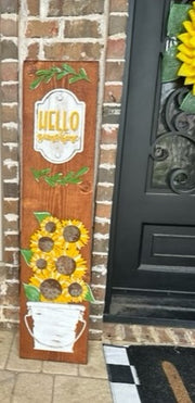 Hello Sunshine Sunflower Porch Leaner    