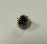 Pom Pom Pendant Charms, Fun Colorful Fluffy Detail, Ideal for Crafting Earrings, Hair Accessories & Keychains & Gift Giving Pom Pom Charm Grey