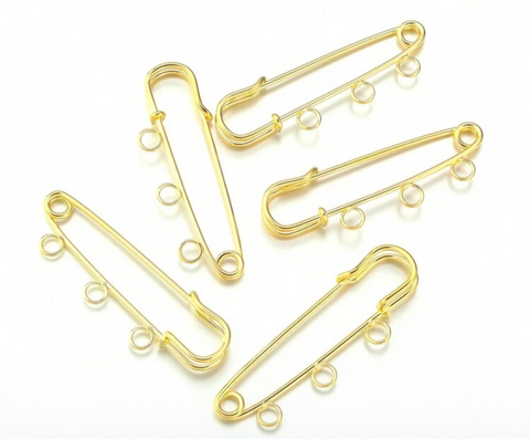Safety Pin Brooch Pendant Charm Holder, Versatile and Stylish for Jewelry Pendants and Charms, Unique Gift Idea