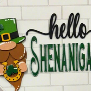 Hello Shenanigans Wall Hanger St. Patrick's Day Wall Hanger