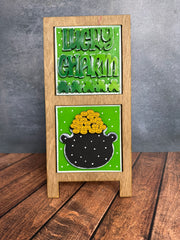 Mini St. Patrick's Day Leaning Sandwich Board Tiles St. Patrick's Day Interchangeable   