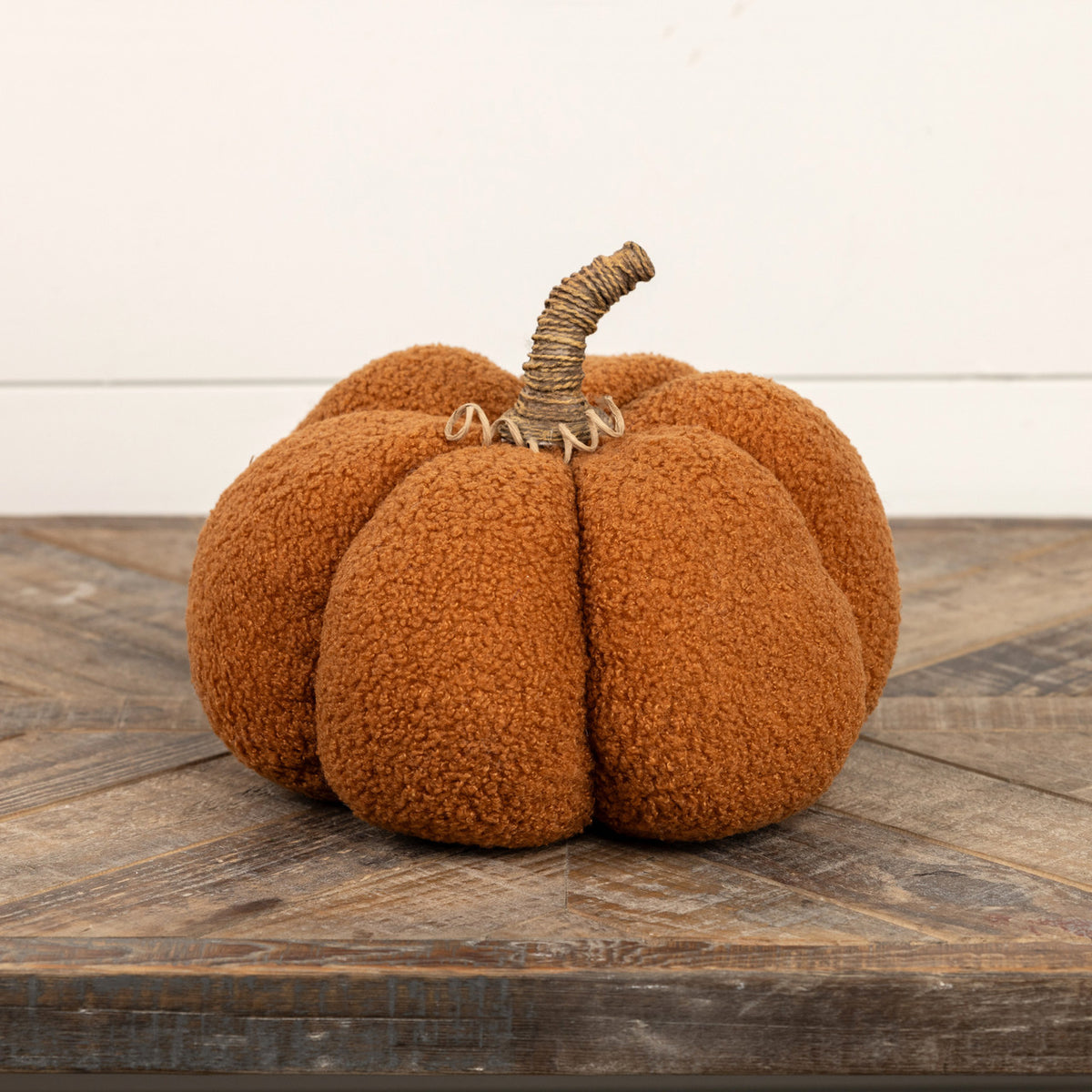 8" Orange Boucle Pumpkin