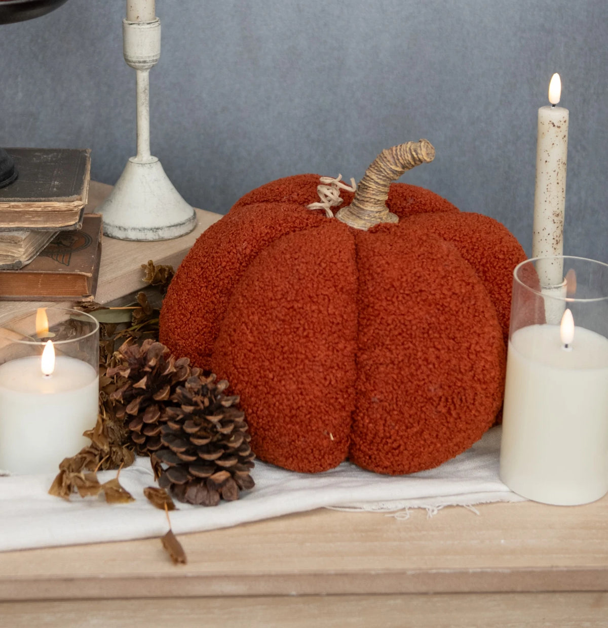 Dark Orange Boucle Pumpkin