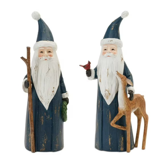 Rustic Woodland Santa 12"H Resin