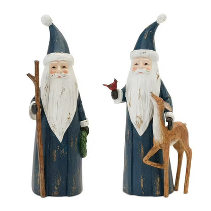 Rustic Woodland Santa 12"H Resin