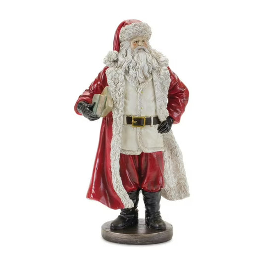 Santa w/Books 12.75"H Resin