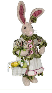 Mrs. Easter Bunny 23" Decor | Spring Home Decoration | Cute Easter Bunny Figure | Seasonal Figural Accent for Your Home Easter Shelf Sitter