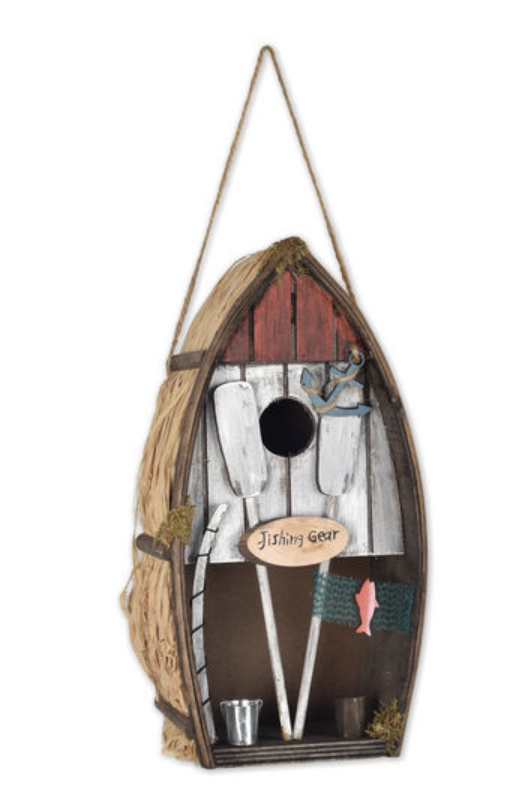 Row Boat Birdhouse – Rustic Backyard Garden Decor