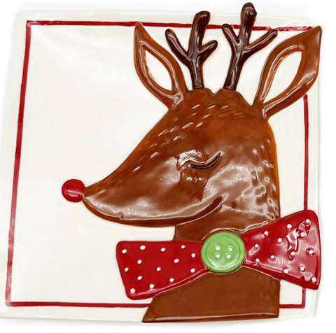 Guess and Company - Reindeer Square Plate    