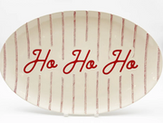 Guess and Company - Red/White Ticking Ho Ho Ho Platter    